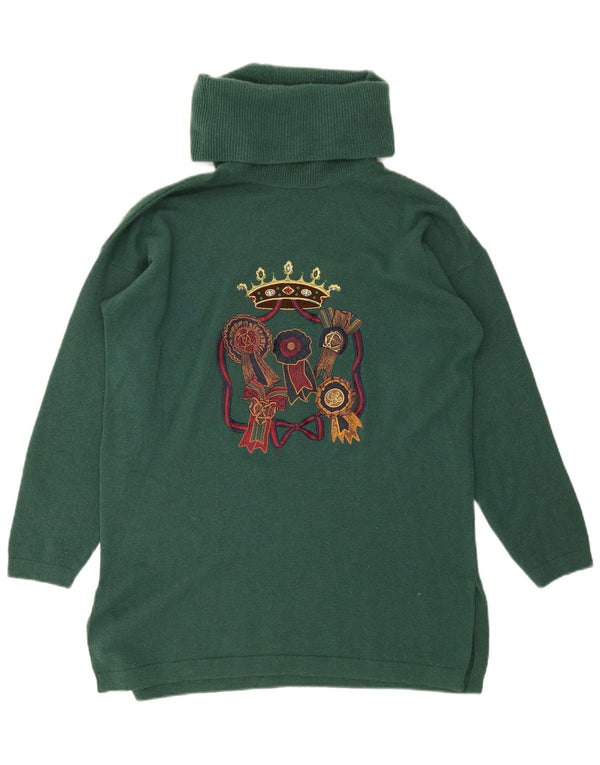 Les Copains Vestido tipo jersey con gráfico extragrande para mujer IT 40 Small Green