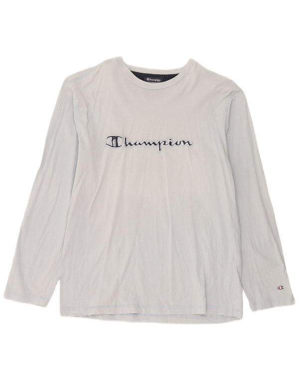 Champion Hombre Gráfico Top Manga Larga XL Algodón Azul