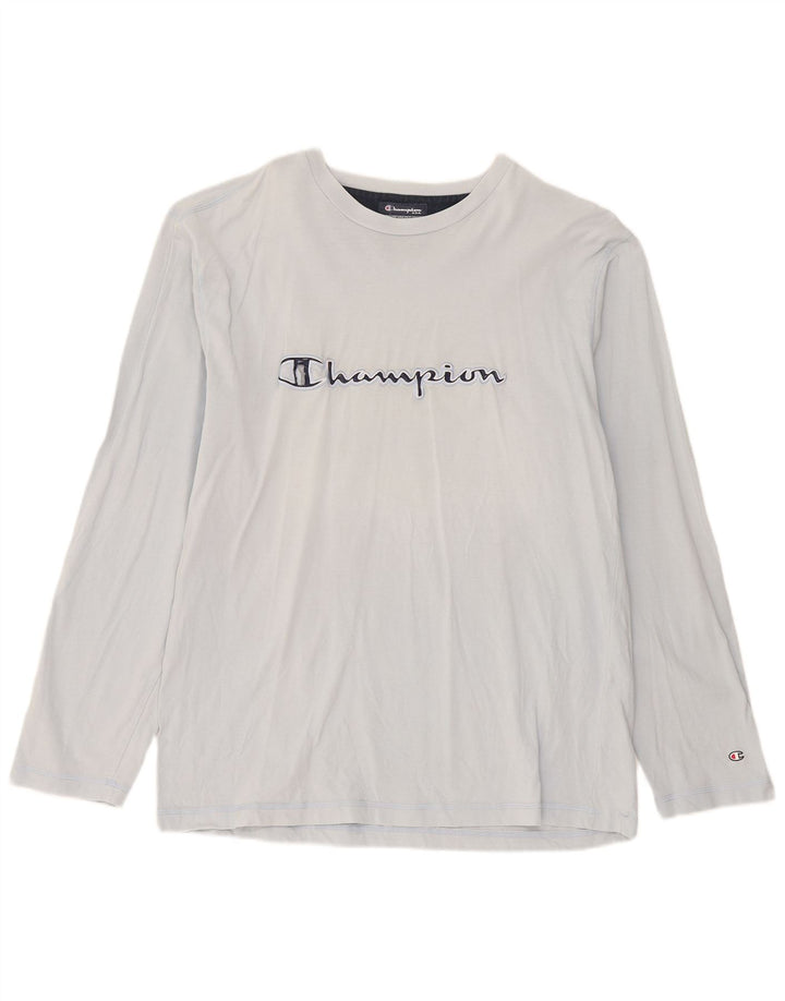 Champion Hombre Gráfico Top Manga Larga XL Algodón Azul