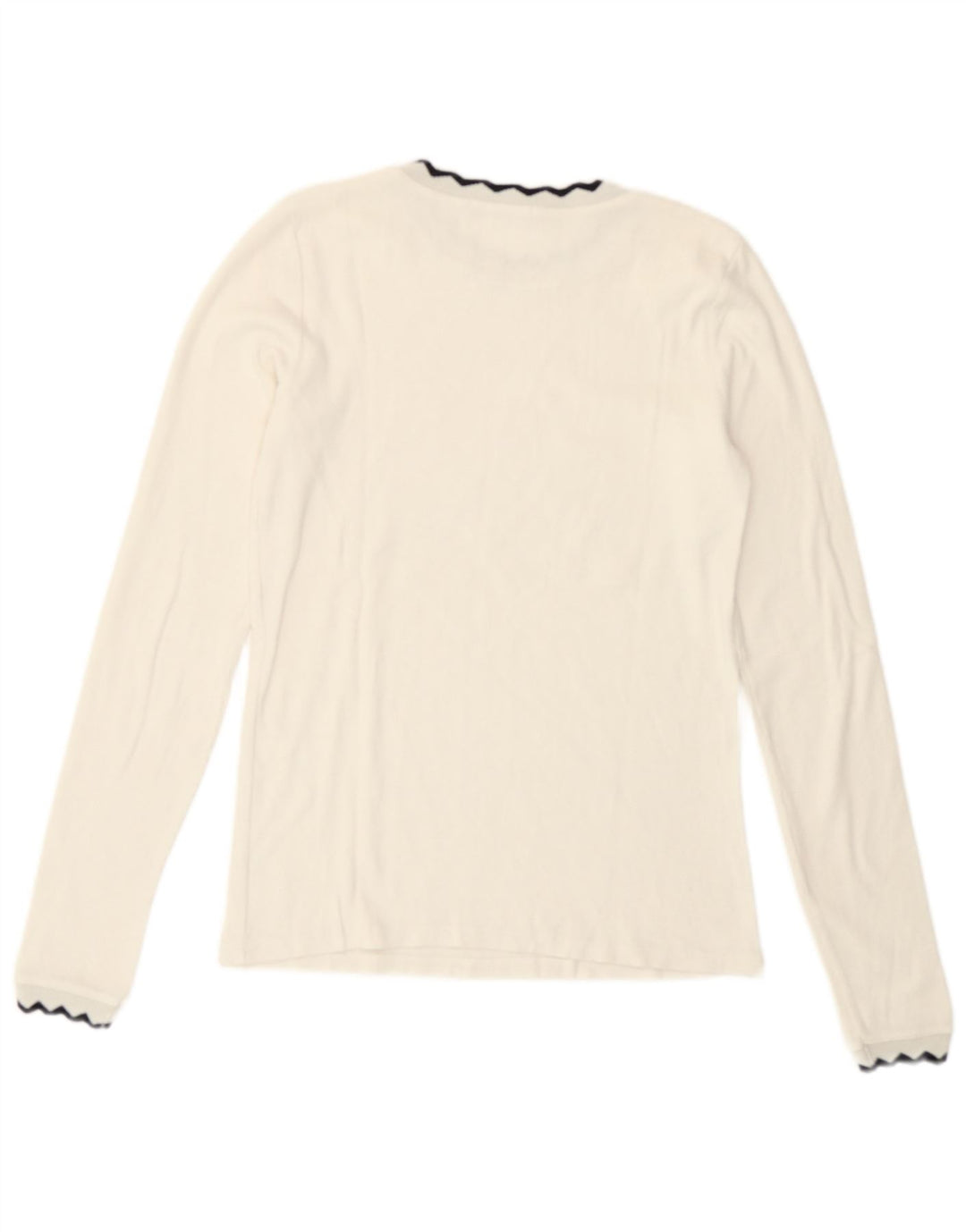 Zara Mujer Crop Top Manga Larga UK 42 Medium Blanco