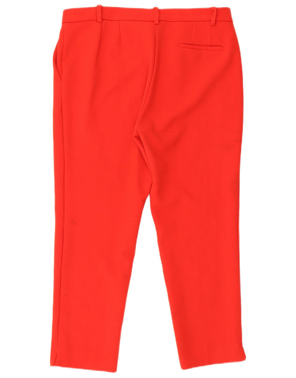 Marks & Spencer Pantalones recortados cónicos para mujer UK 46 Large W34 L26 Rojo
