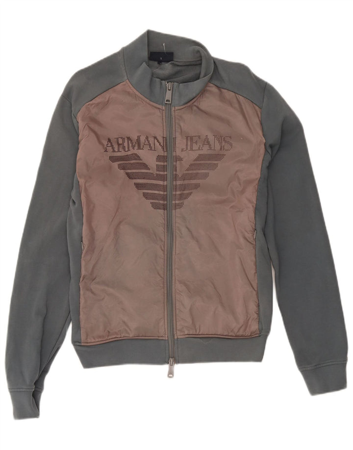 Armani Jeans Chaqueta de Chándal para Mujer UK 40 Grande Gris Colorblock