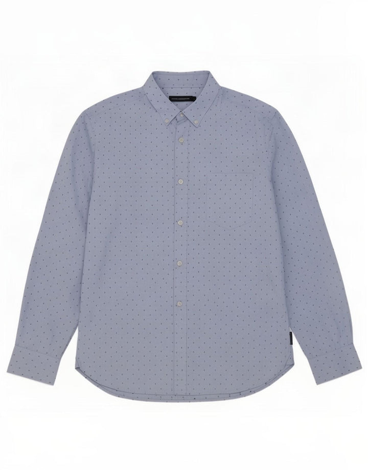 Camisa para hombre French Connection de poliéster con lunares azules grandes