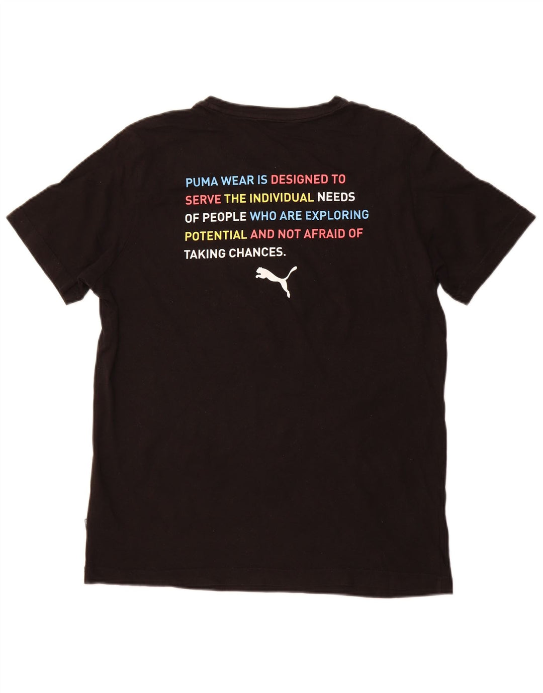 PUMA Camiseta gráfica para hombre Top Medium Black Cotton Sports