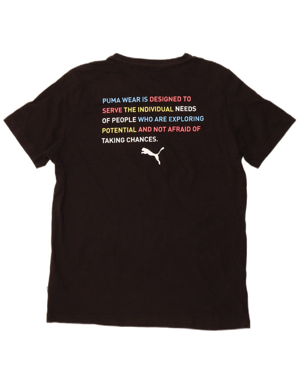 PUMA Camiseta gráfica para hombre Top Medium Black Cotton Sports