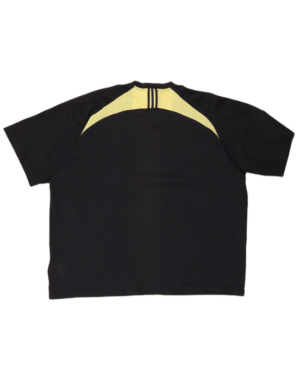 ADIDAS Camiseta Climacool para hombre Top 2XL Poliéster color block negro