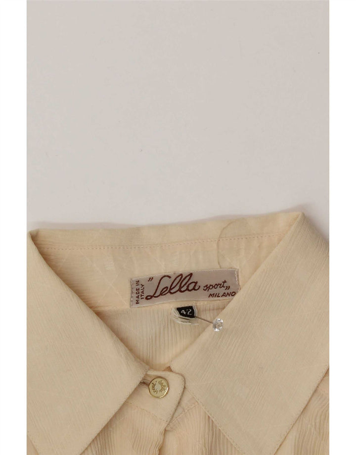 Blusa camisera vintage para mujer IT 42 Beige medio
