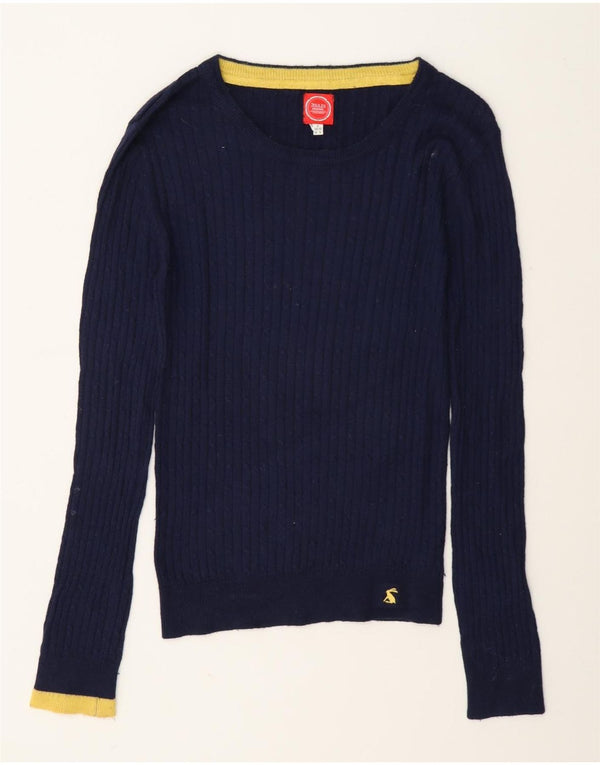 Joules Jersey con Cuello Barco para Mujer UK 8 Small Viscosa Azul Marino