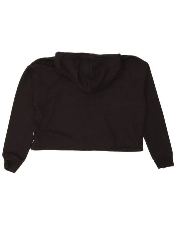 Puma Mujer Crop Graphic Oversize Sudadera con capucha Jumper UK 10 Small Negro