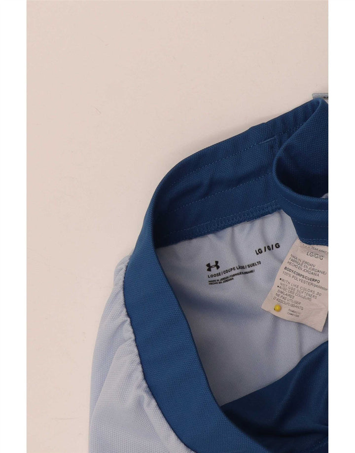 Under Armour Pantalones cortos deportivos para hombre Poliéster color block azul grande
