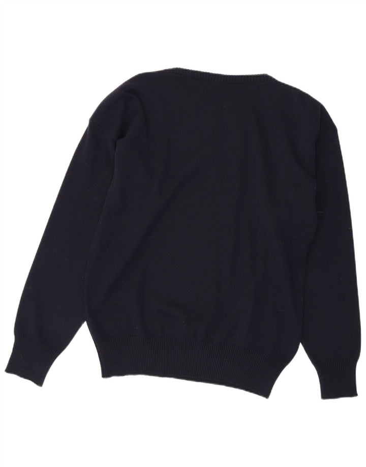 Paul & Shark Jersey con cuello y cremallera para hombre de lana virgen azul marino mediano