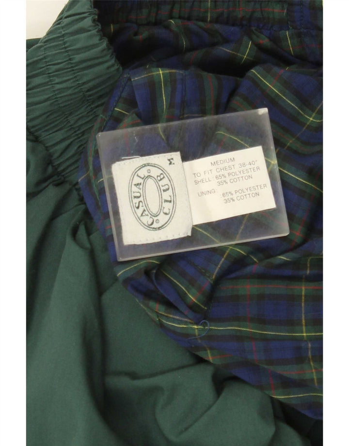Chaqueta reversible vintage para hombre Reino Unido 38 Poliéster verde medio