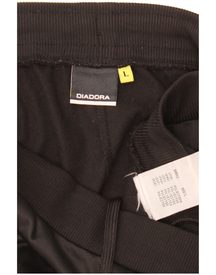 Diadora Pantalón Chándal Mujer UK 44 Grande Poliéster Negro