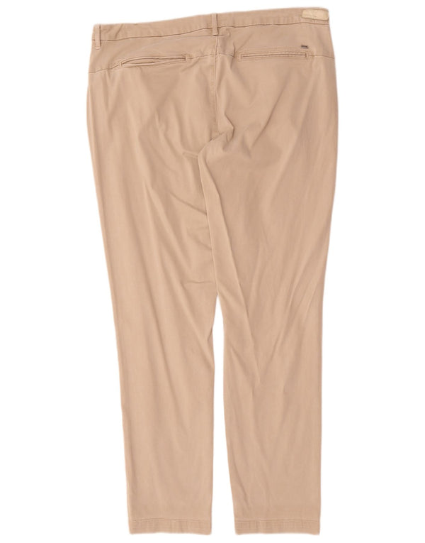 Tommy Hilfiger Pantalones chinos delgados para mujer US 14 XL W38 L30 Algodón beige