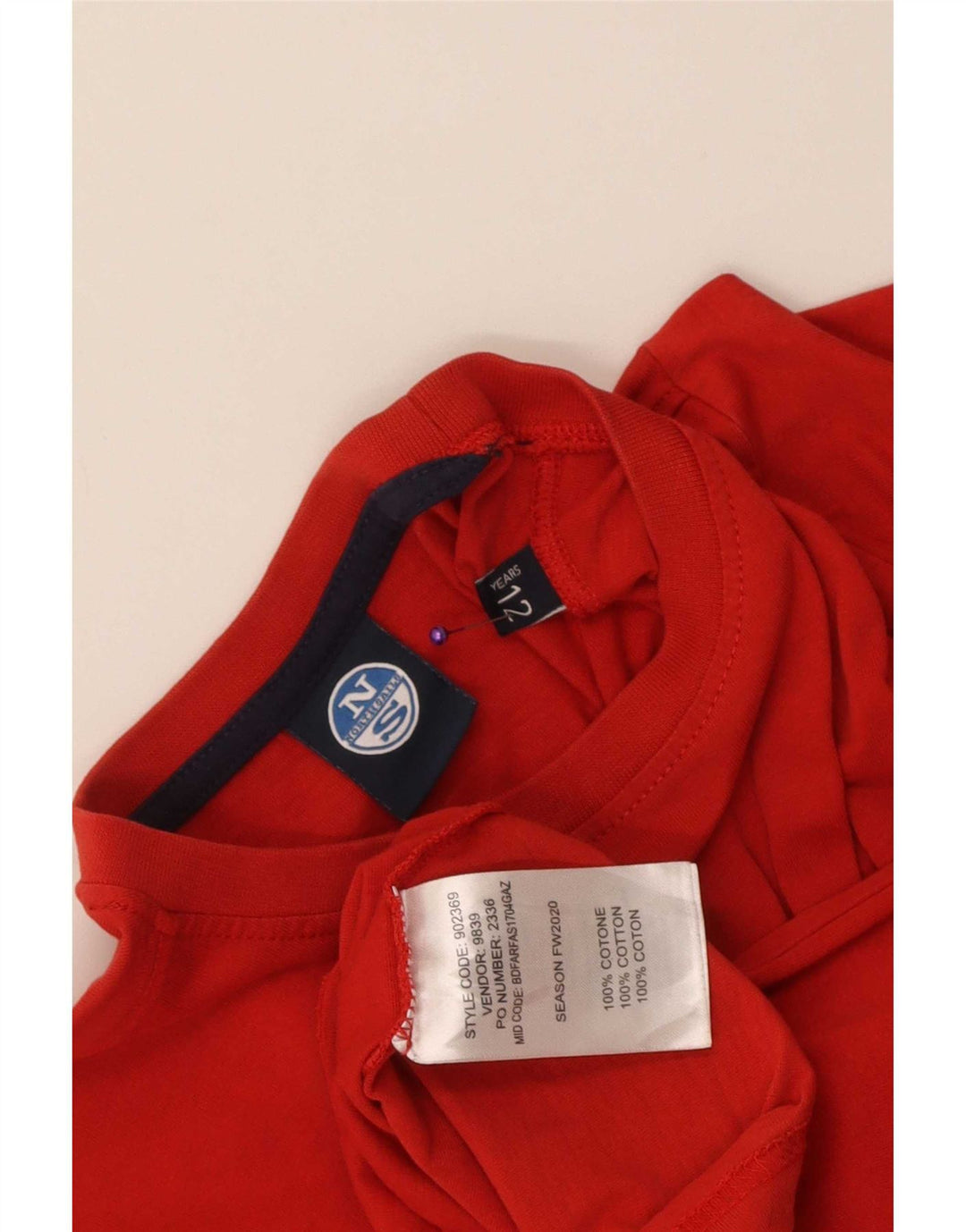 North Sails Camiseta gráfica para niños de manga larga 11-12 años Algodón rojo