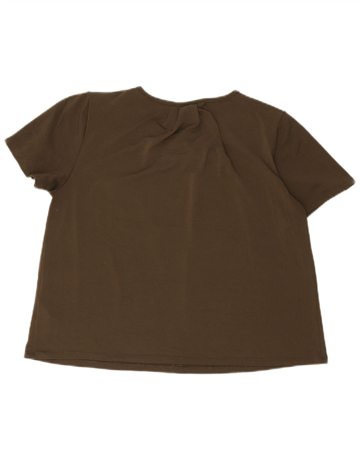H&M Blusa para mujer Top UK 44 Poliéster caqui medio