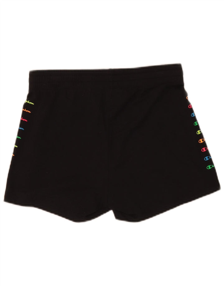 Champion Shorts deportivos gráficos para mujer Reino Unido 12 Mediano Negro