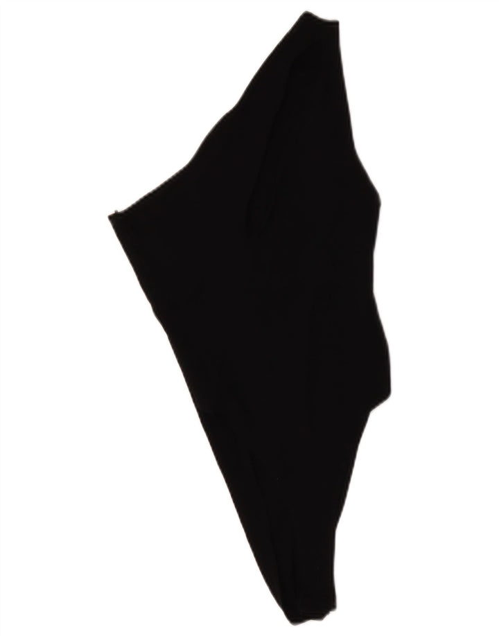 Zara Body De Un Hombro Para Mujer UK 42 Mediano Algodón Negro