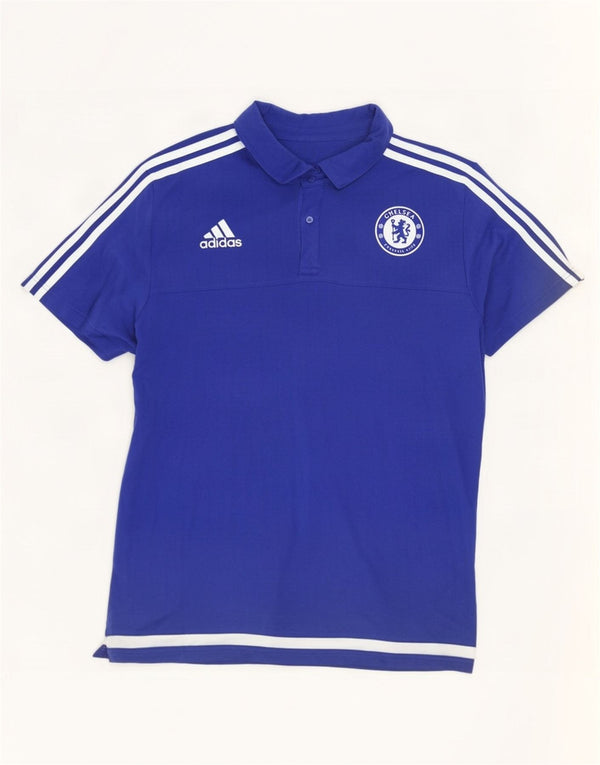 Adidas Hombre Chelsea FC Polo XL Azul Colorblock Algodón