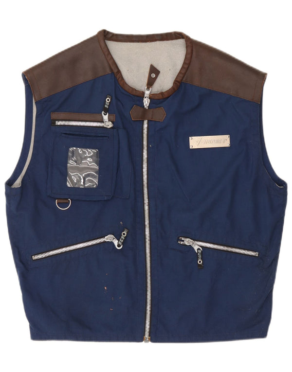 Dainese Mens Utility Gilet Reino Unido 40 Grande Azul Colorblock