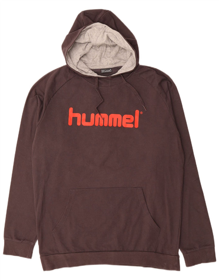 HUMMEL Sudadera con capucha gráfica para hombre XL Algodón negro