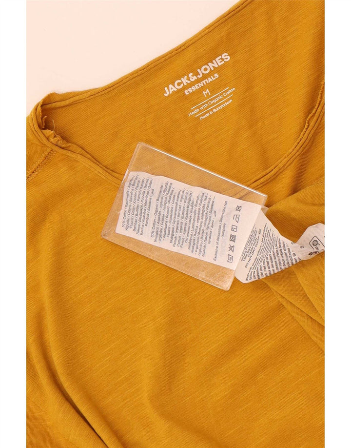 Jack & Jones Hombre Regular Fit Camiseta Top Algodón Amarillo Medio