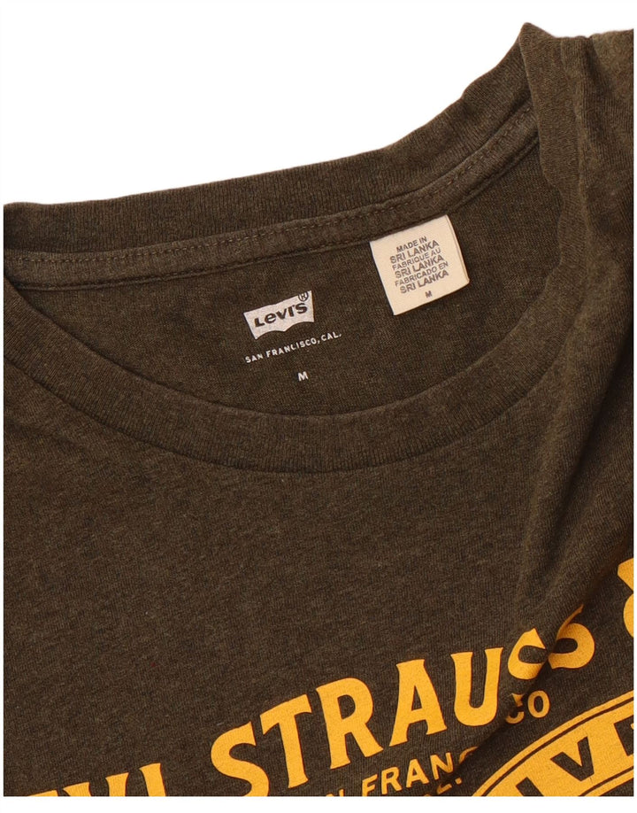 Levi's Camiseta gráfica para hombre Top Medium Khaki