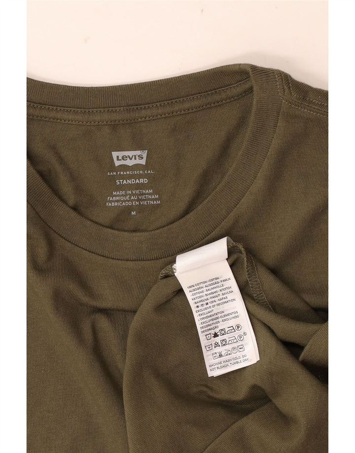 Levi's Camiseta estándar para hombre Top Medium Khaki Cotton