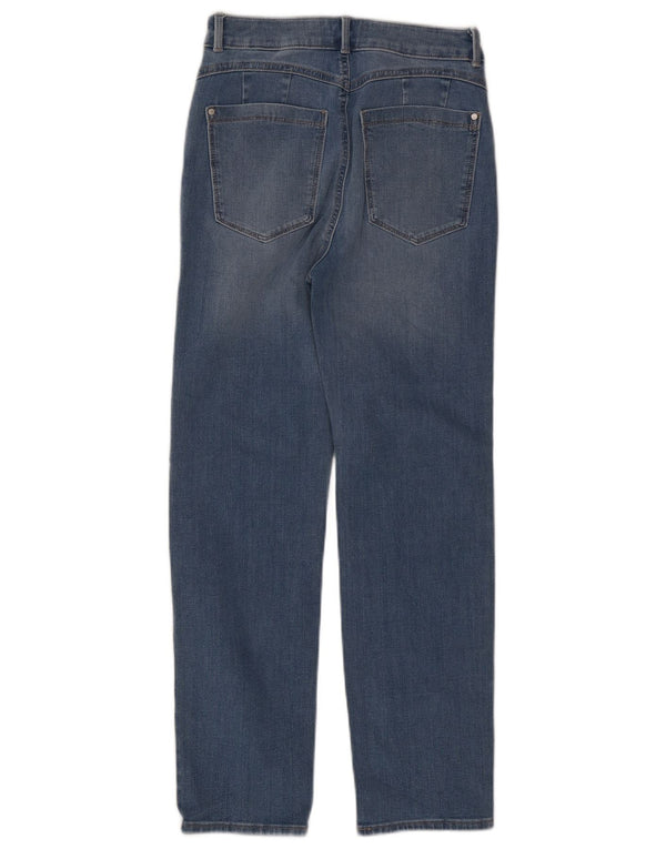 Marks & Spencer Jeans rectos Sienna para mujer UK 10 Small W27 L27 Azul