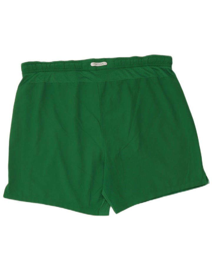Nike Portugal - Pantalones cortos deportivos para hombre, poliéster verde grande