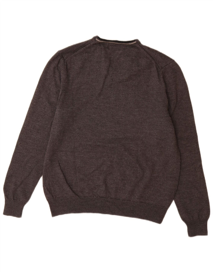 Fred Perry Jersey Con Cuello En V Para Hombre XL Lana Merino Gris