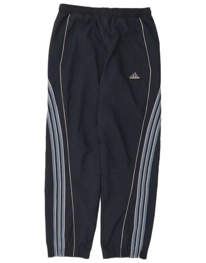 Adidas Hombre Pantalones De Chándal Joggers Grande Azul Marino Rayas Poliéster