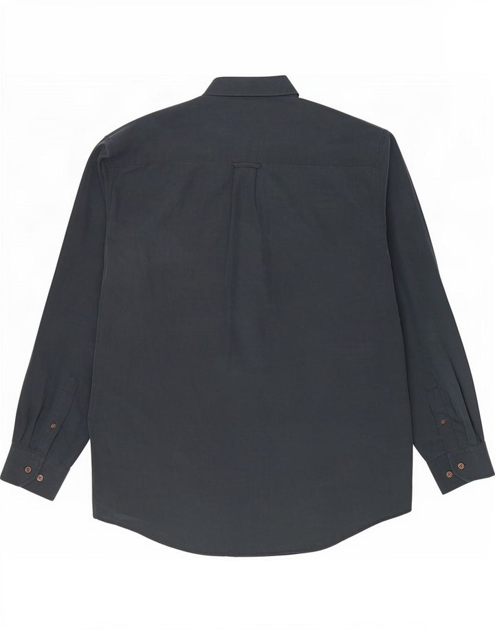 Camisa vintage para hombre grande viscosa azul marino