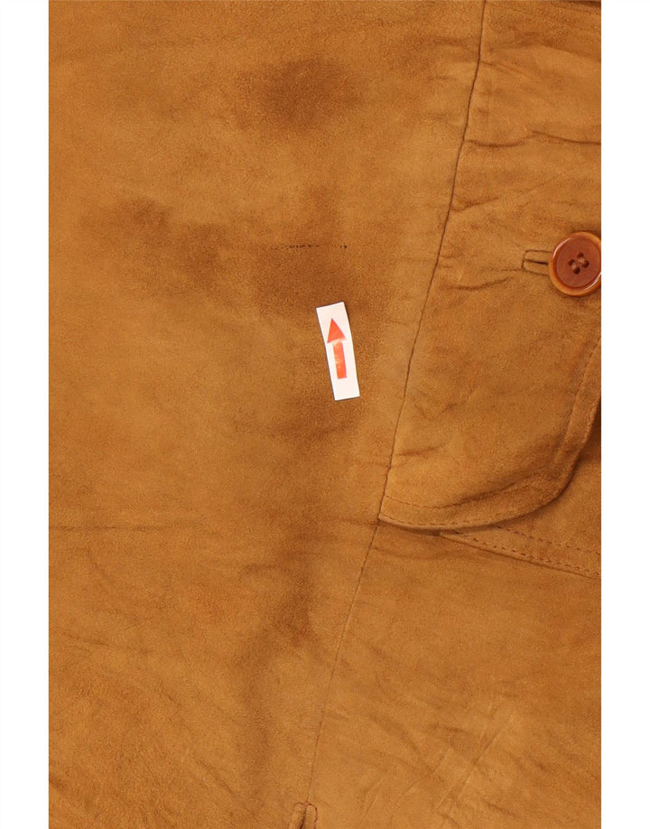 Belfe & Belfe Chaqueta bomber de ante para hombre IT 60 5XL Cuero marrón
