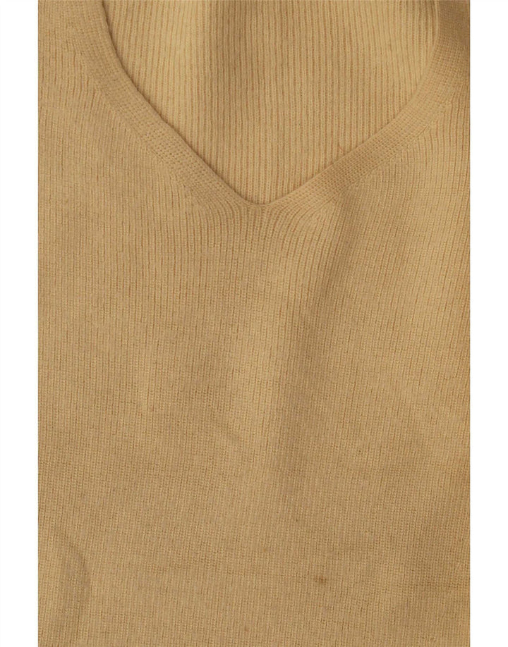 Zara Mujer Jersey con Cuello en V Jersey UK 46 Large Lana Beige