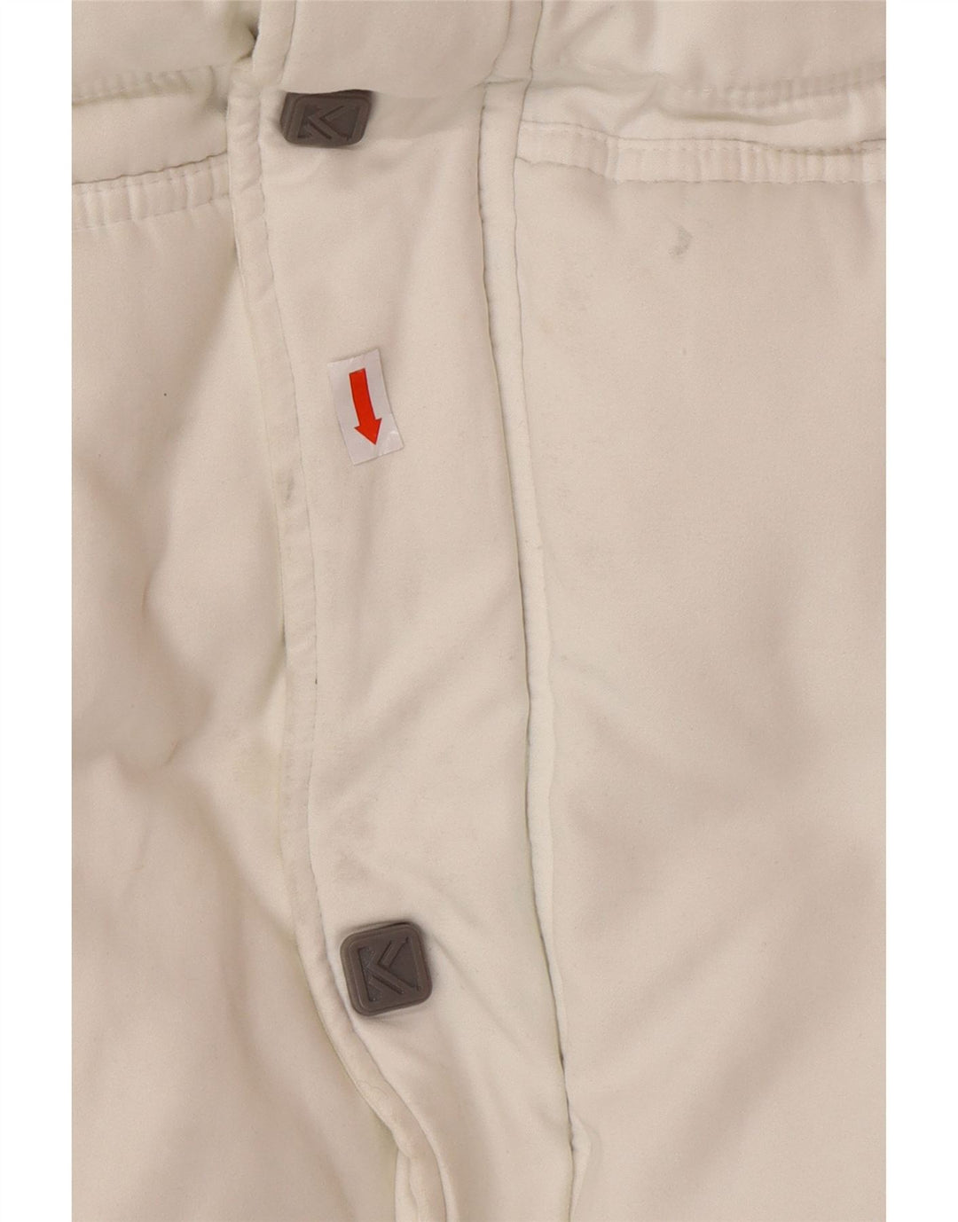 KARL KANI Chaqueta acolchada con capucha y gráfico para hombre UK 44 2XL Poliéster blanco