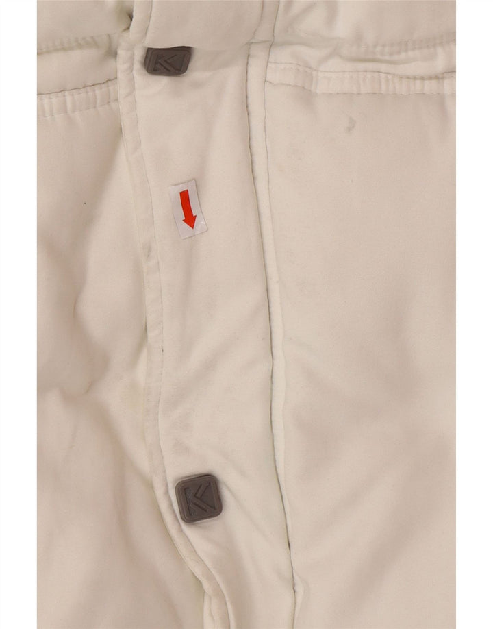 KARL KANI Chaqueta acolchada con capucha y gráfico para hombre UK 44 2XL Poliéster blanco