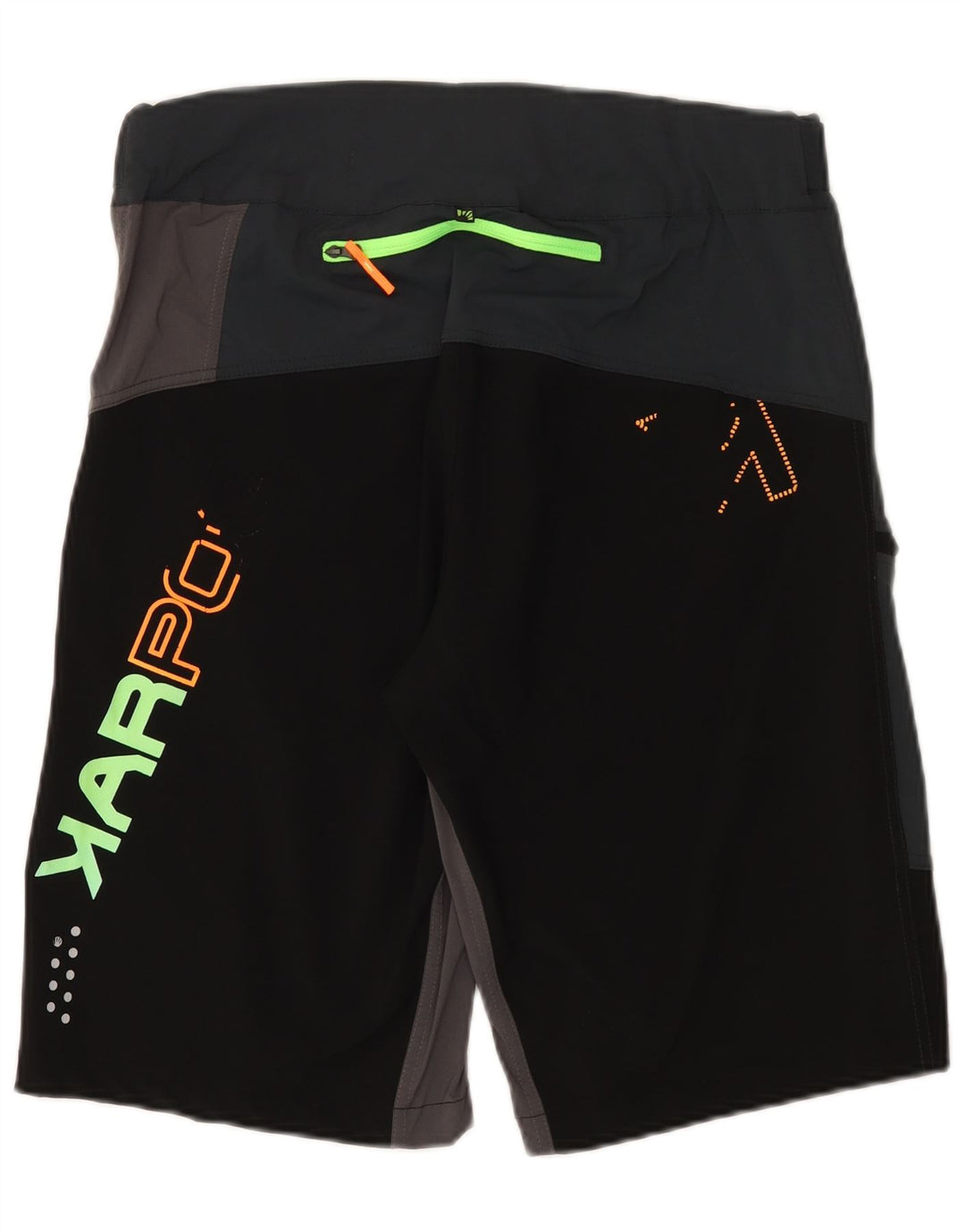 Karpos Pantalones cortos de senderismo con gráficos para hombre, talla grande, W34, poliéster con bloques de color gris