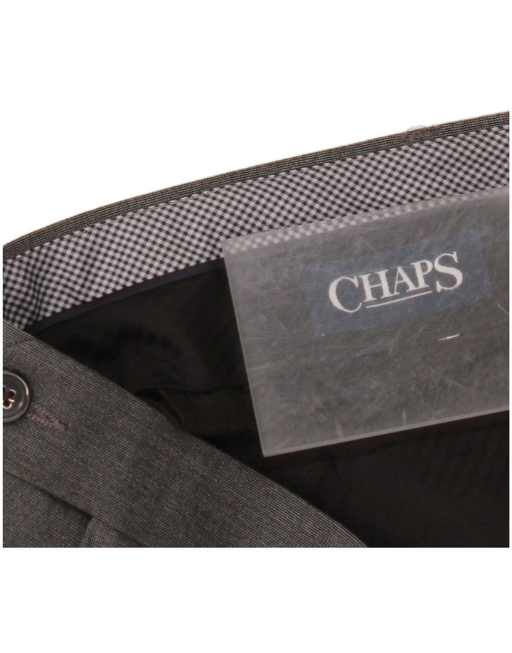 CHAPS Pantalón de traje recto para hombre W42 L30 Gris