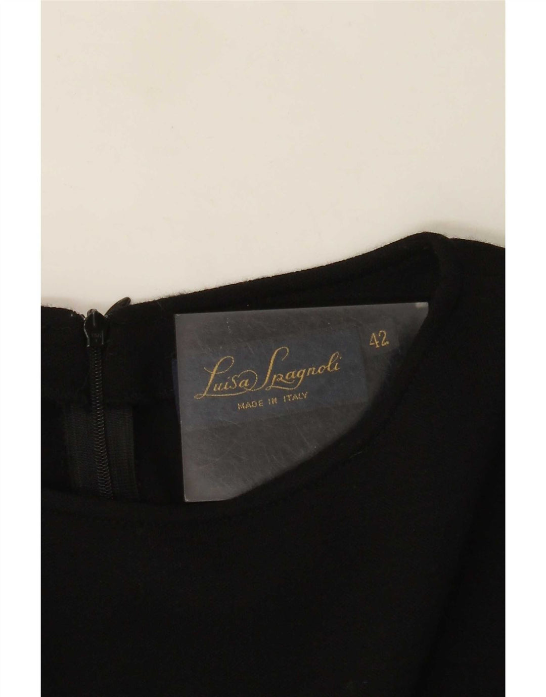 Luisa Spagnoli Vestido tubo de manga larga para mujer IT 42 Medium Black