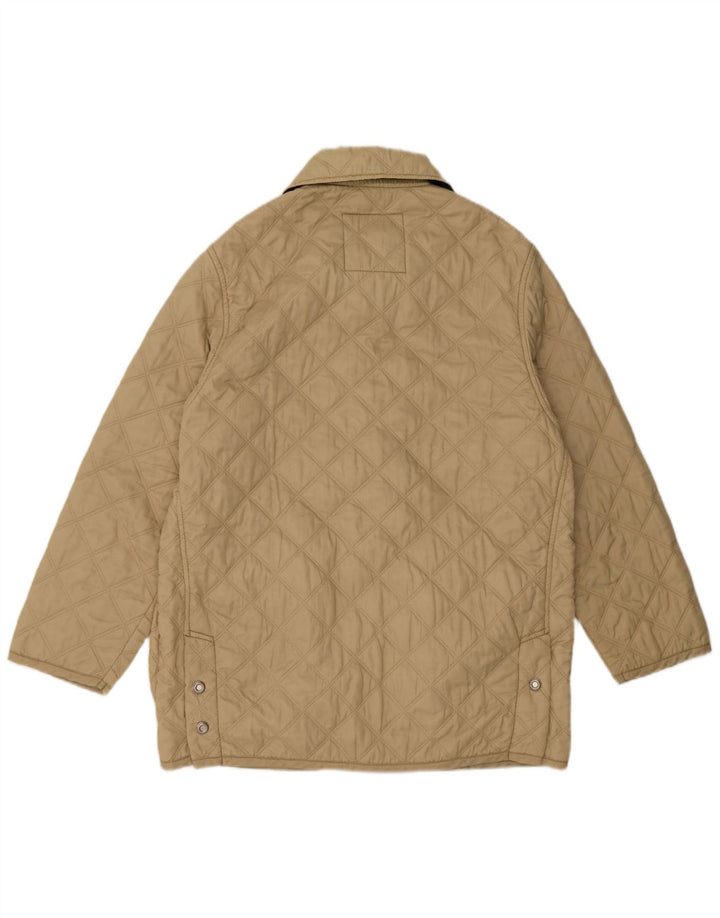 Vintage hombres chaqueta acolchada IT 50 grande beige