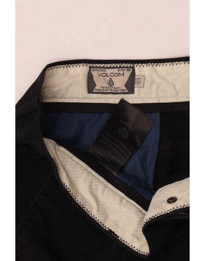Pantalones cortos chinos Volcom para hombre W33 Algodón negro mediano