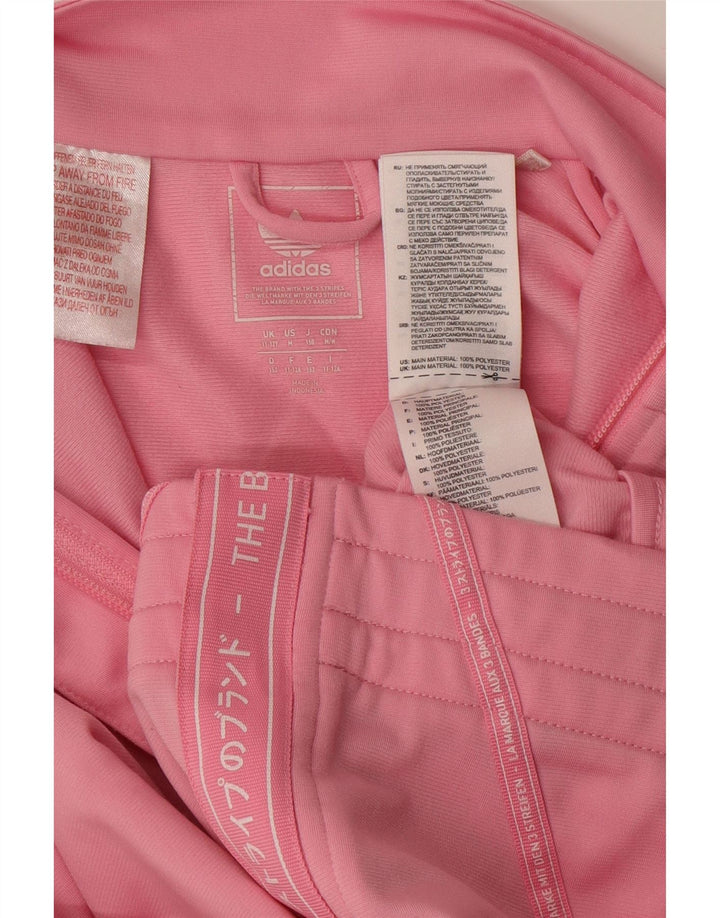 Adidas - Chaqueta de chándal gráfica para niña, 11-12 años, poliéster Rosa