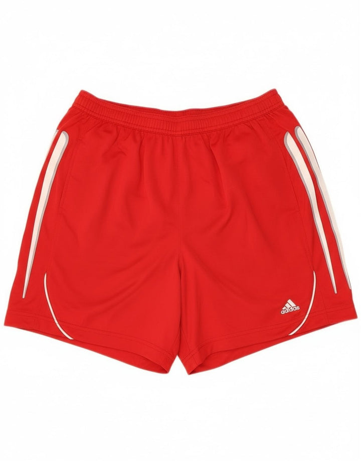Pantalones Cortos Deportivos Adidas Hombre Poliéster Rojo Mediano