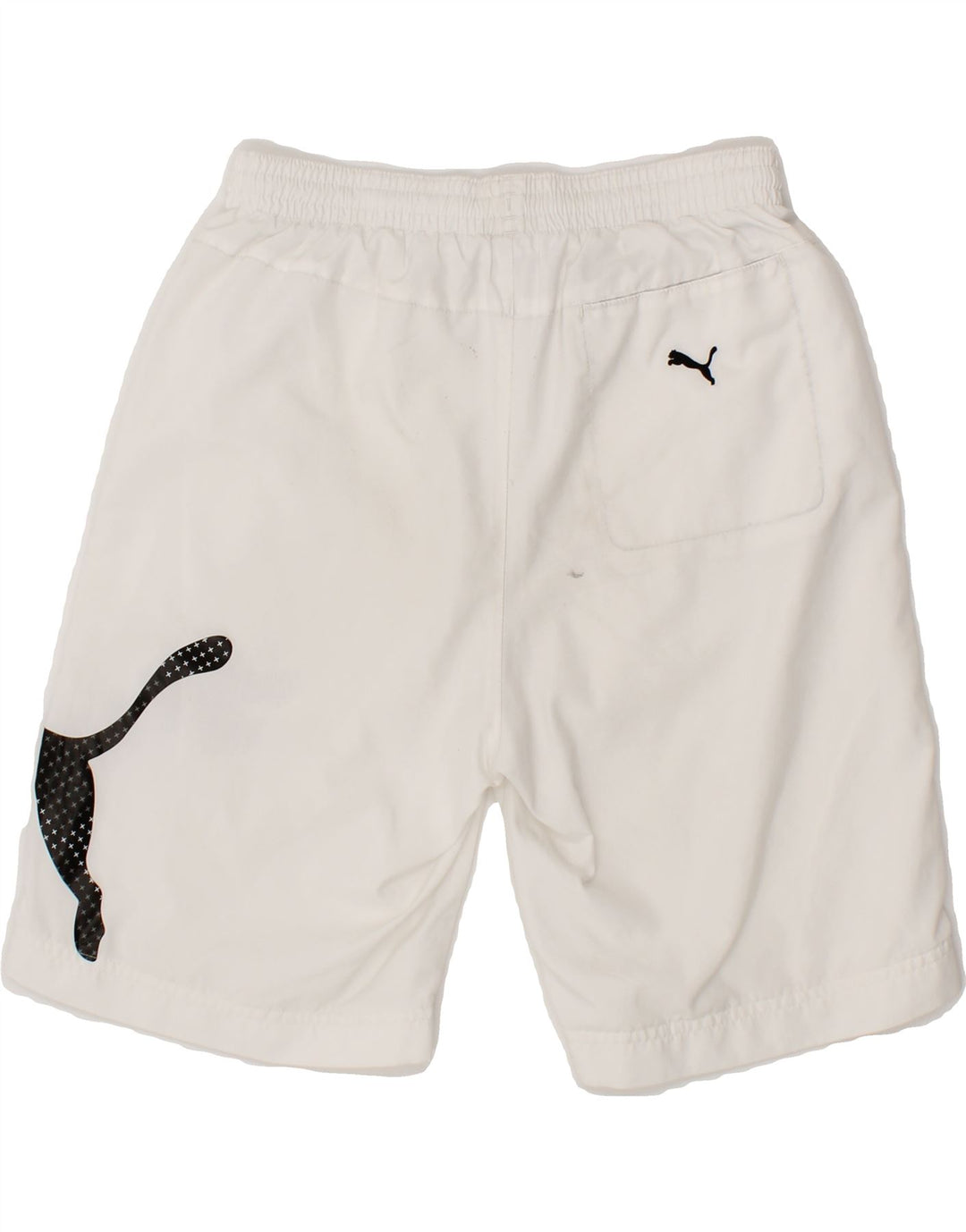 PUMA Boys Graphic Sport Shorts 13-14 Years White Polyester Vintage Puma and Second-Hand Puma from Messina Hembry 