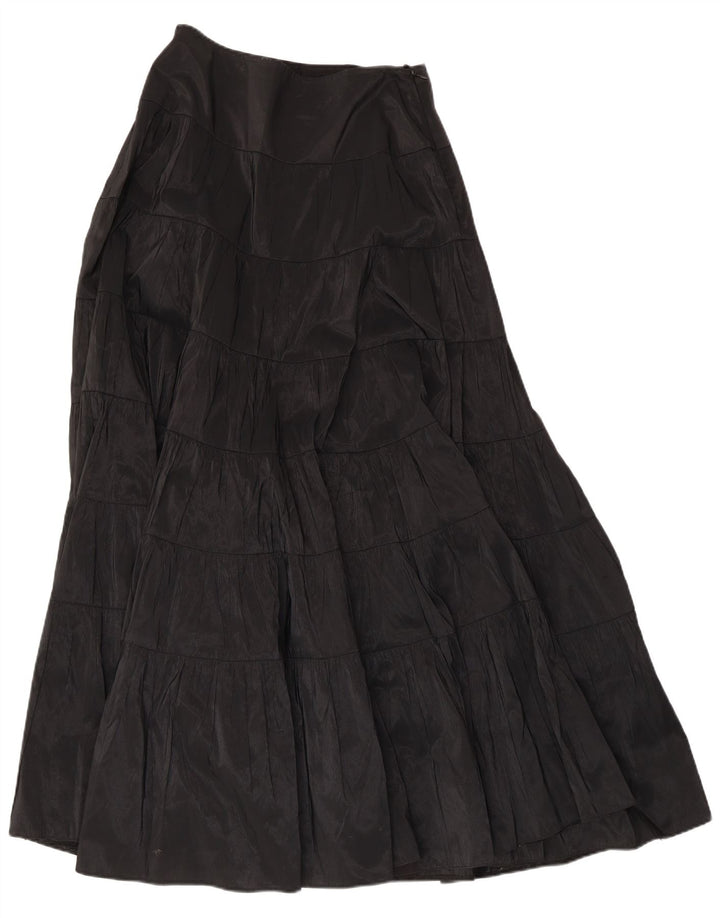 Murek Falda Maxi De Cintura Alta Con Gradas Para Mujer W30 Mediano Negro