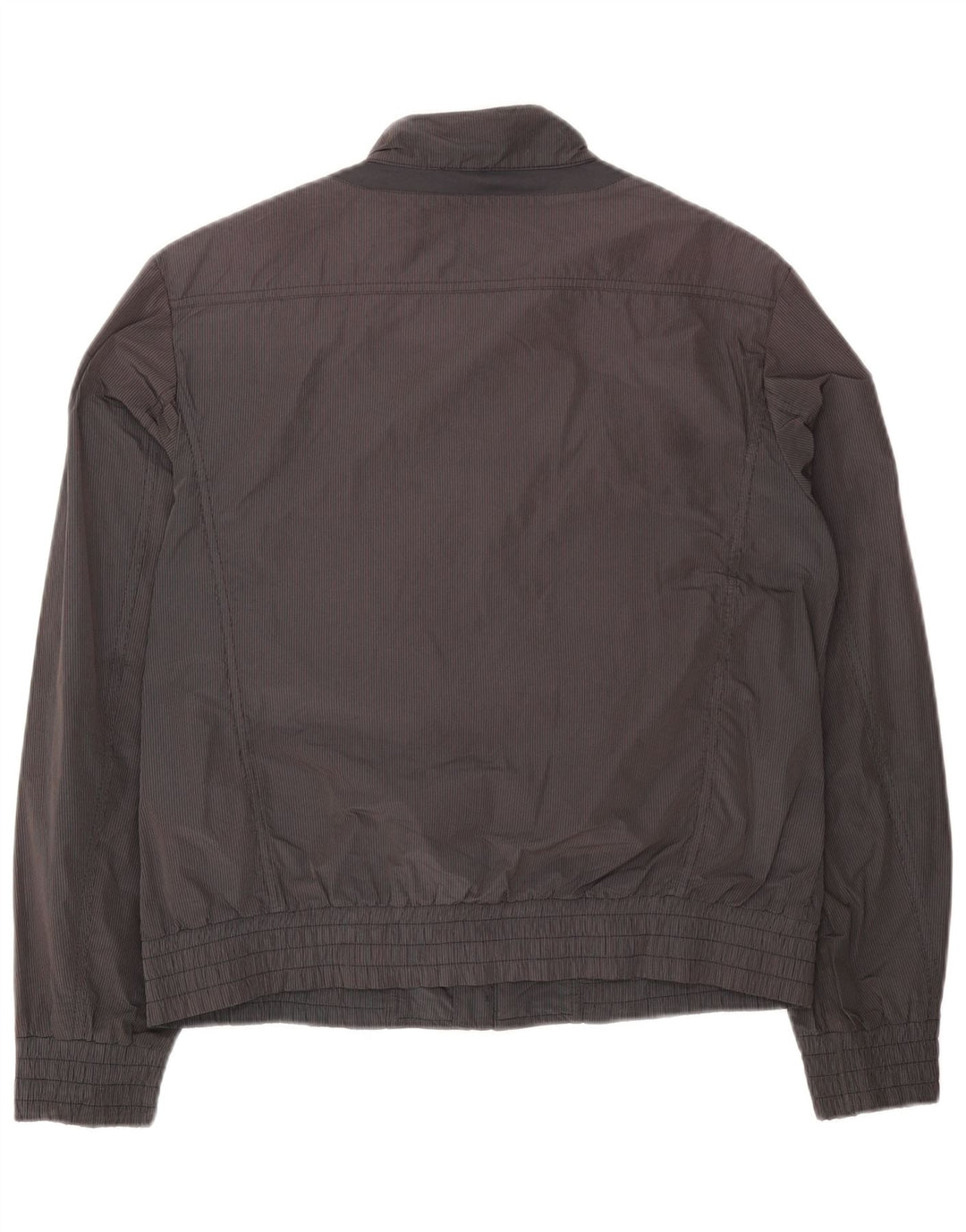 Geox Mens Respira Bomber Jacket UK 40 Large Gris Pinstripe Poliéster