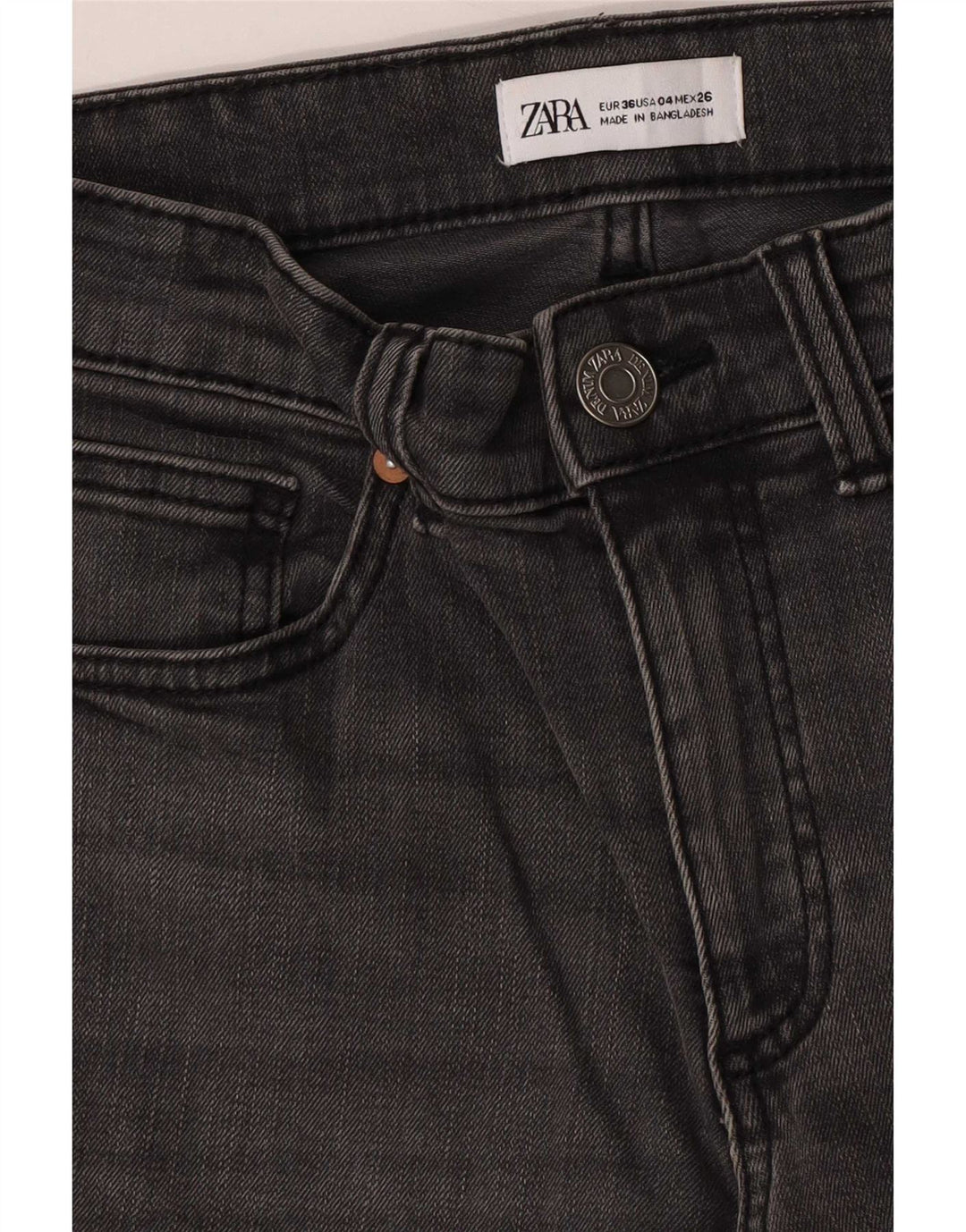 Zara Vaqueros Acampanados Mujer EU 36 XS W26 L26 Gris