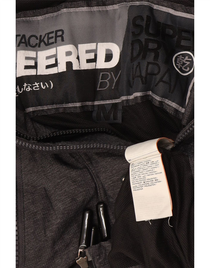 Superdry Chubasquero Mujer UK 44 Nylon Gris Medio