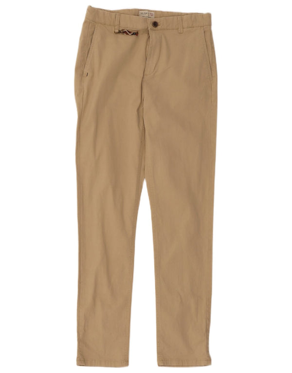Zara Pantalón chino slim para niño 13-14 años W30 L30 Algodón beige